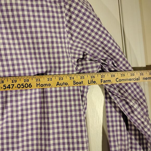 Ralph Lauren shirt mens 2XL XXL purple chcek plaid custom fit pony logo - Picture 6 of 10